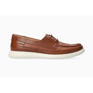 Mephisto Trevis Leather Boat Shoe Hazelnut Tan Size 10 Men's Full Grain Leather
